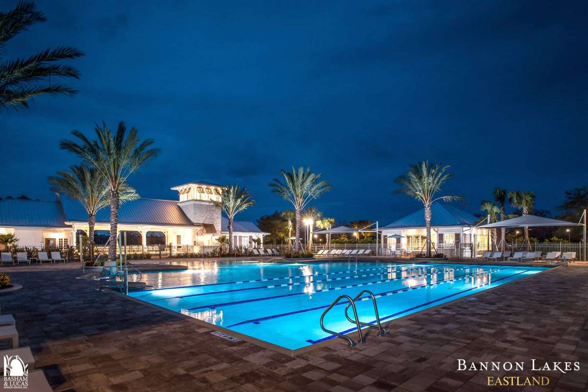 Clubhouse Pool at Night